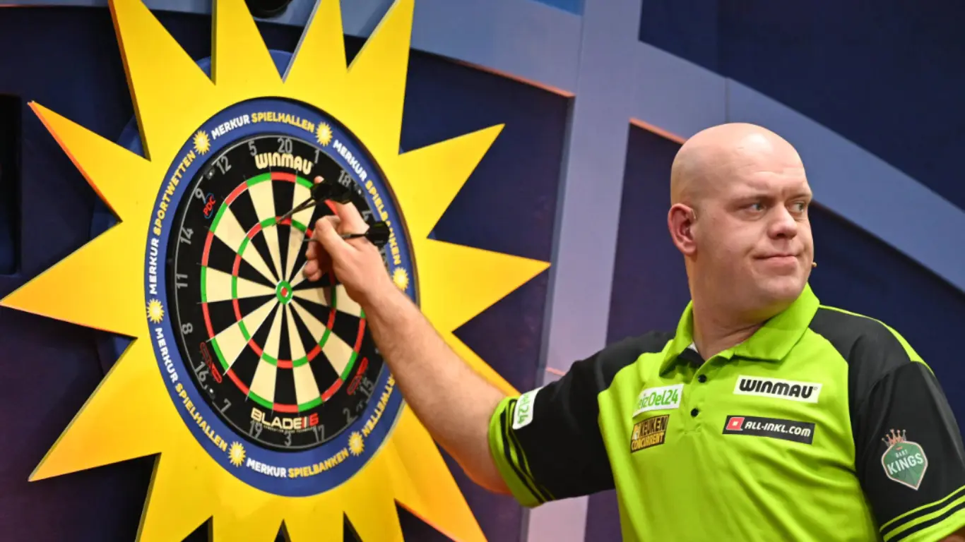 PromiDartsWM_2024_MichealvanGerven_Sonnenscheibe_Darts