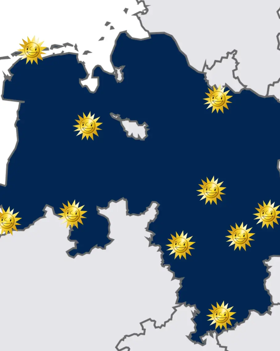 Landkarte Niedersachsen
