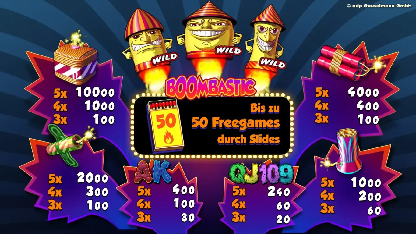 Boombastic-Spielplan