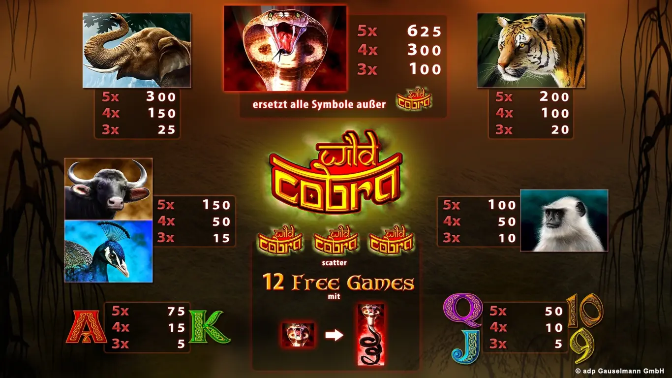 WildCobra-Spielplan