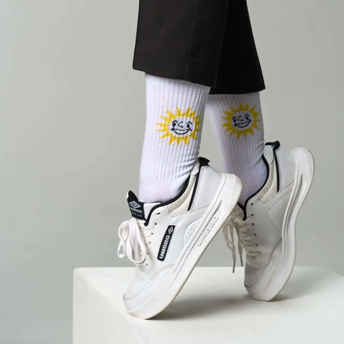 MERKUR-Streetwear-Tennissocken-weiß-Sonne